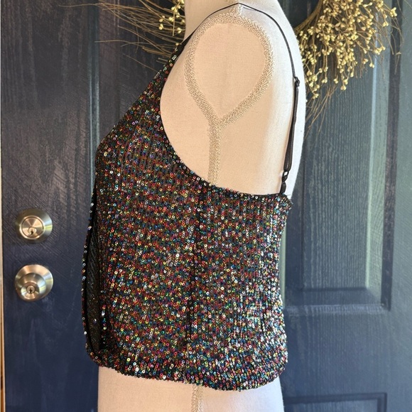 Altar'd State Black Multicolor Sequin Camisole - Picture 5 of 14